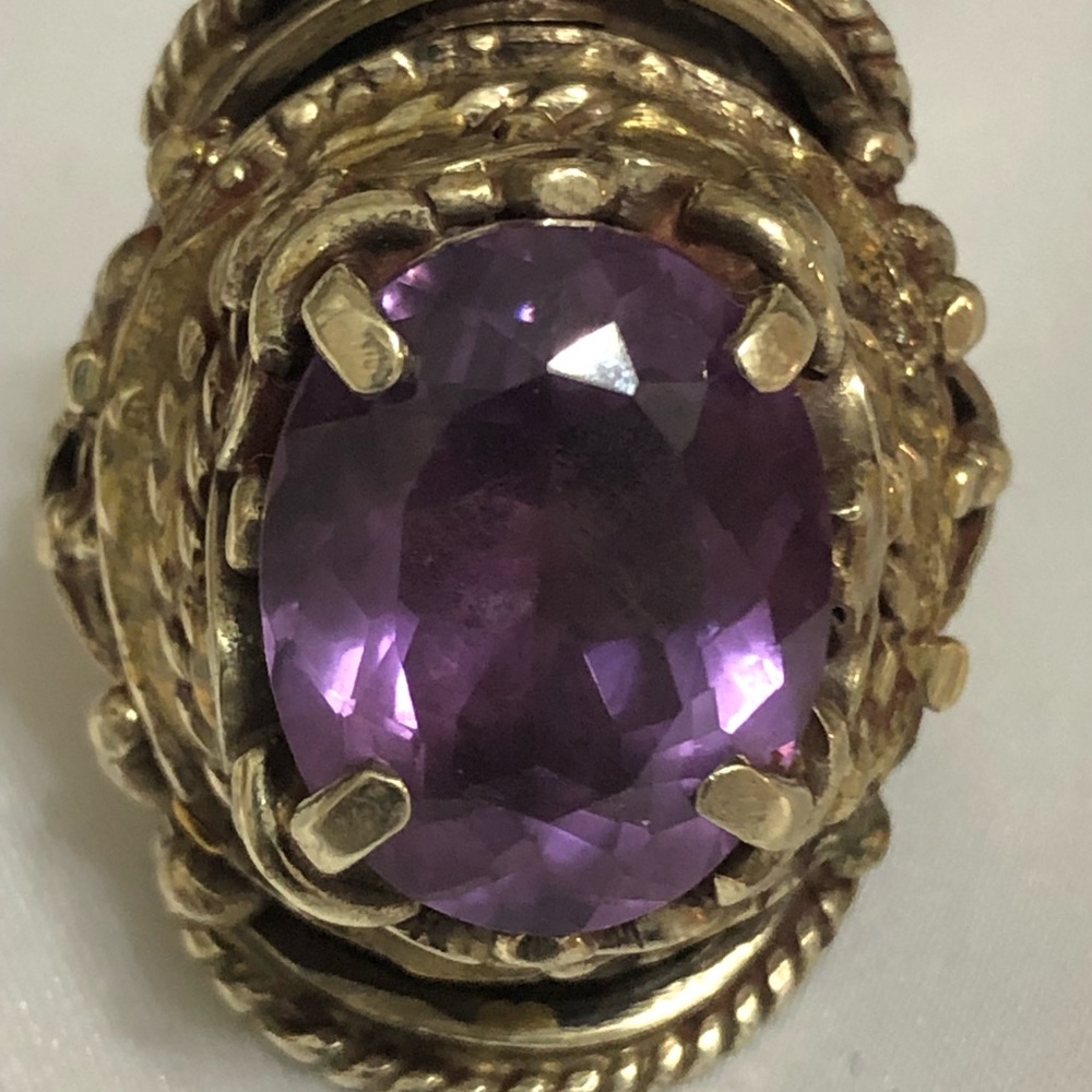 Adjustable Amethyst ring. - Picture 3 of 8